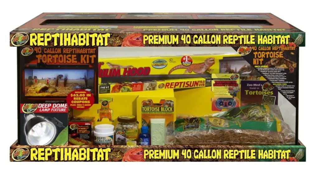 Zoo Med 40 Gallon ReptiHabitat Tortoise Kit